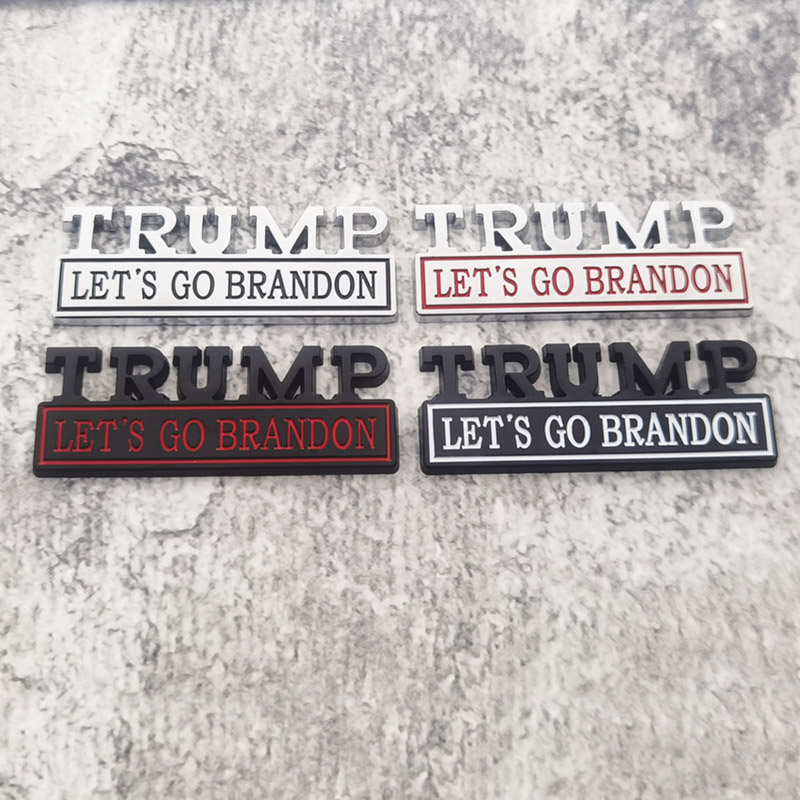 

Metal Let's Go Brandon Edition Car Sticker Badge Decoration 4 Colors