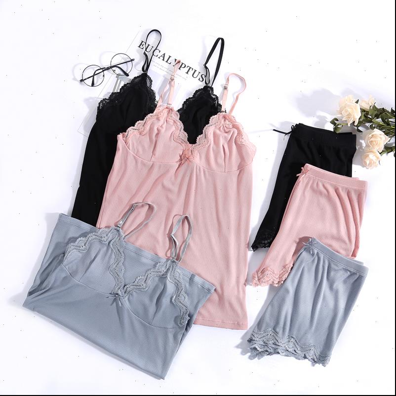 

pajamas v neck womens sleepwears set pajama silk nightwear lace homewear strap sleep lounge pyjama, Black;red