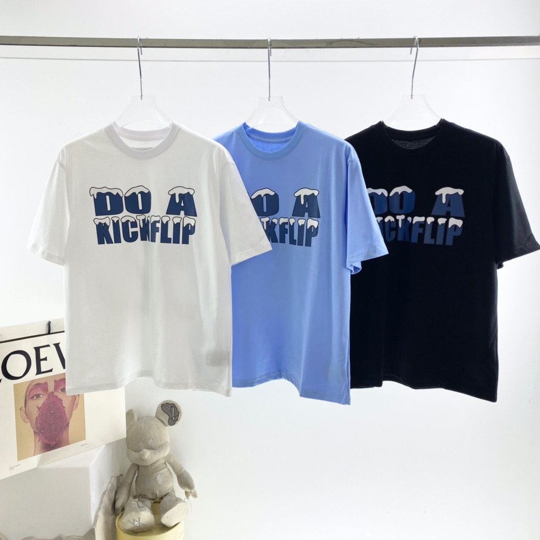 

2021ss spring and summer new high grade cotton printing short sleeve round neck panel T-Shirt Size: -l-xl-xxl-xxxl Color: black white A726, White;black