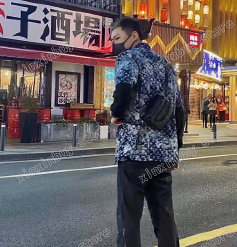 

21ss men printed t shirts designer paris Knitting camouflage clothes short sleeve mens shirt tag black white, Multi