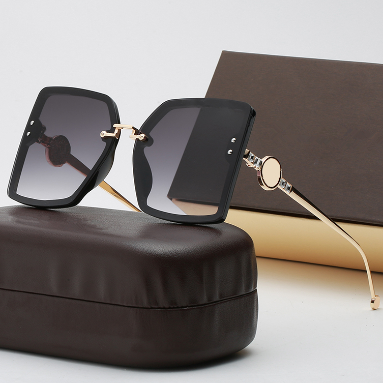 

Brand Big Frame Sunglasses for Women Uv Protection Luxury Designer Sun Glasses Gradient Lenses Eyewear with Box