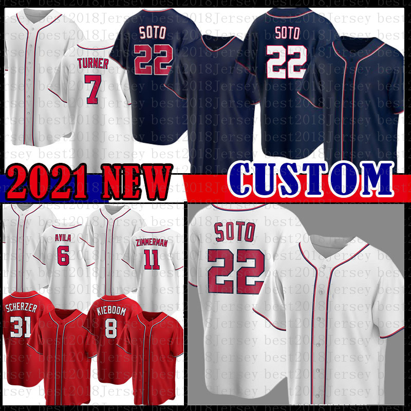 

New Baseball Jersey 22 Juan Soto 31 Max Scherzer 7 Trea Turner 6 Alex Avila 8 Carter Kieboom 11 Ryan Zimmerman 1 Wilmer Difo 55 Josh Bell 14 Starlin Castro Victor Robles, Mens(guomin)