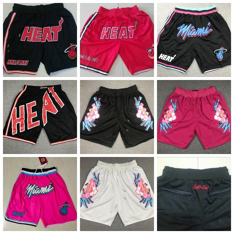 

Nba' Men Miami' Heat' ' just don Basketball Shorts Exquisite embroidered fabric pocket pants