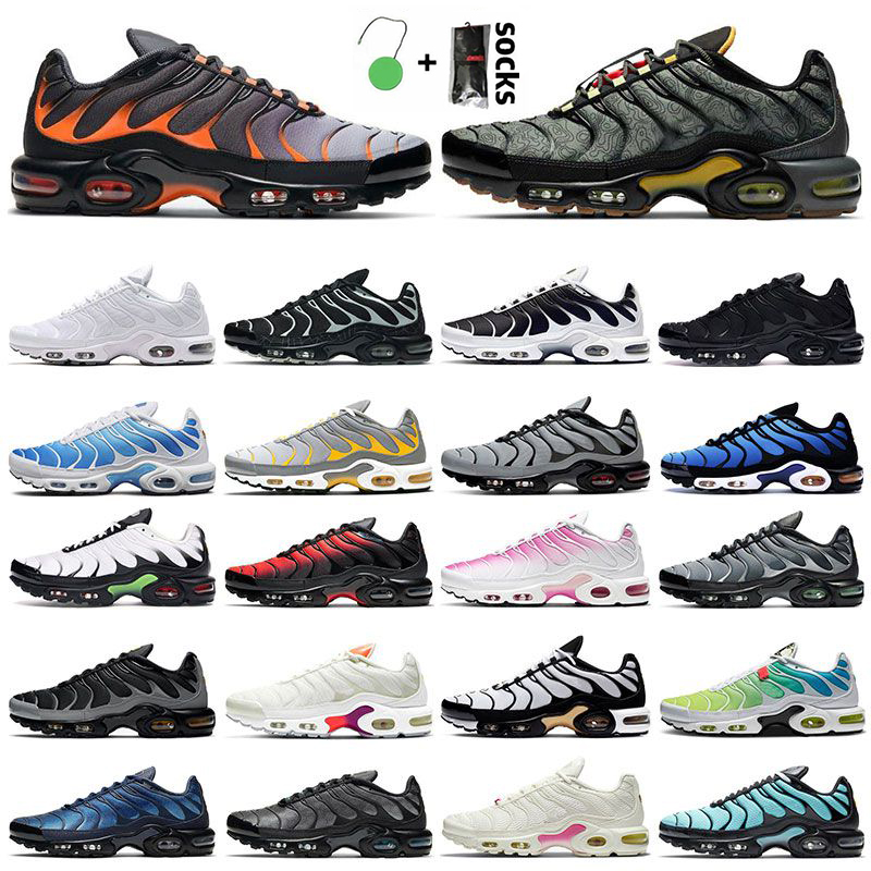 

Plus tn Men Sneakers Outdoor shoes Triple White volt Red black gradient Oreo Grey Orange Hyper Blue hex Sports Women Trainers 36-46, 27 36-40