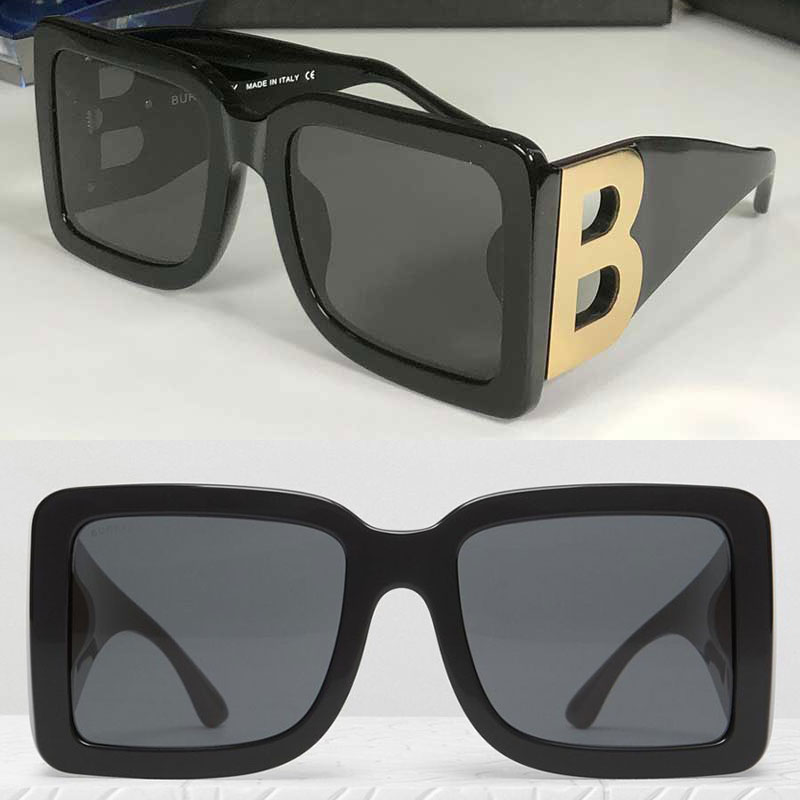 

2021 season female designer sunglasses square frame big double B letter leg simple fashion style UV400 glasses B4312 top high quality with box