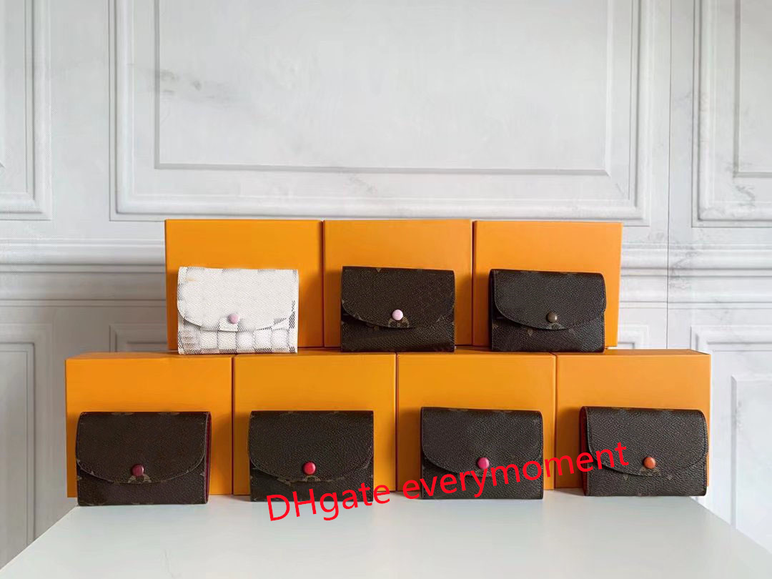 

Leather high quality key bag men's and women's coin bag fashion designer wallet 41939 classic zipper passport bag dustproof cloth card fashion box