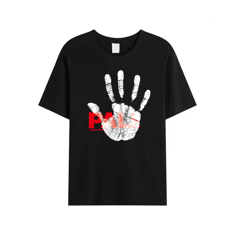 

2022 men's T-shirts high quality cotton crew neck European and American fashion letter printed logo summer designer casual couple short, White;black