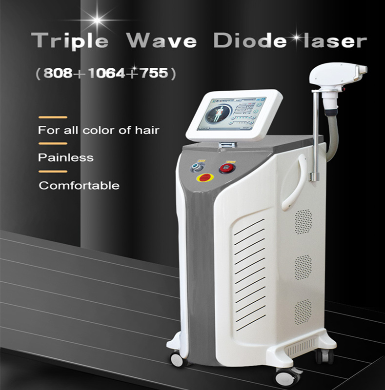 3 wavelength High energy Germany Bar 755nm 808nm 1064nm Diode Laser painless effetctive Hair Removal System Permanent Epilator for all skin hair-image-725933395