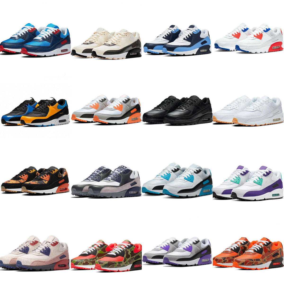 

wholesale 90 running shoes 90s men women chaussures Camo UNC USA Volt Grape Infrared triple white black mens trainers Outdoor Sports Sneakers