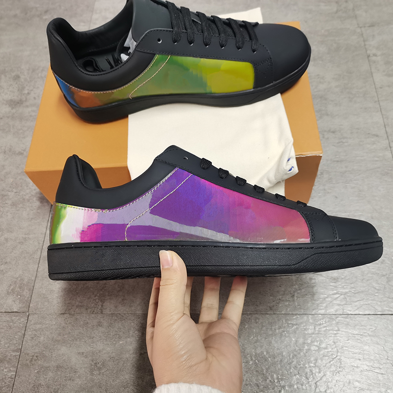 

Men Rivoli Trainer Shoes Runner High Top Homage Boombox Sneakers vintage Women Printing Flower Leather footwear Comfortable Athletic Shoe With Box, Color 8