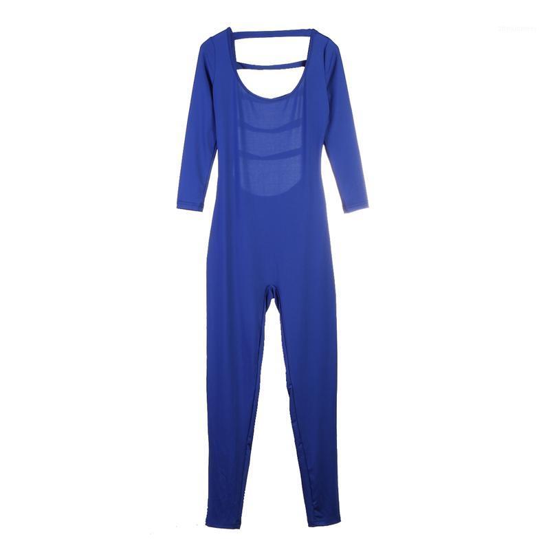 

Women's Jumpsuits & Rompers High Quality Polyester Long Sleeve Sexy Women Backless Jumpsuit Ladies Bodycon Romper Trousers Clubwear For Woma, As the picture shows