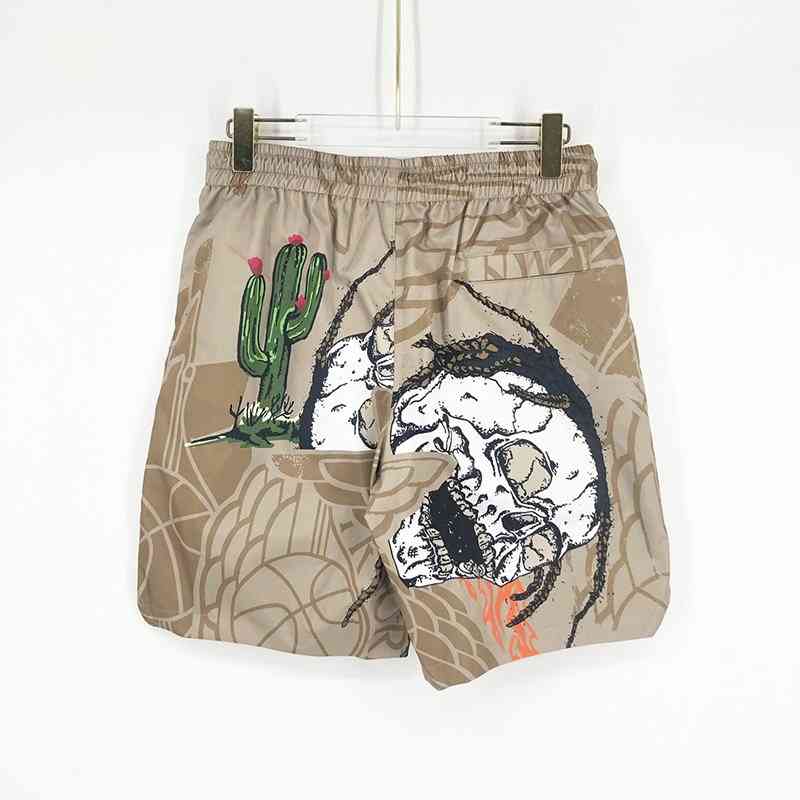 

Men' Shorts USA Paris Travis Cactus Basketball Collaborate Skull Embroidery Fashion Summer Women Men skateboard High Street Middle Pants Joggers OBUK, 1# shoe box