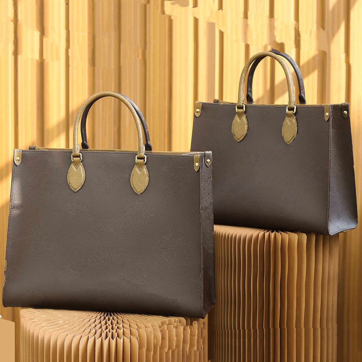 

Handbag Luxurys Handbags On the go Tote Designers Bags Leather Shoulder Bags, Brown