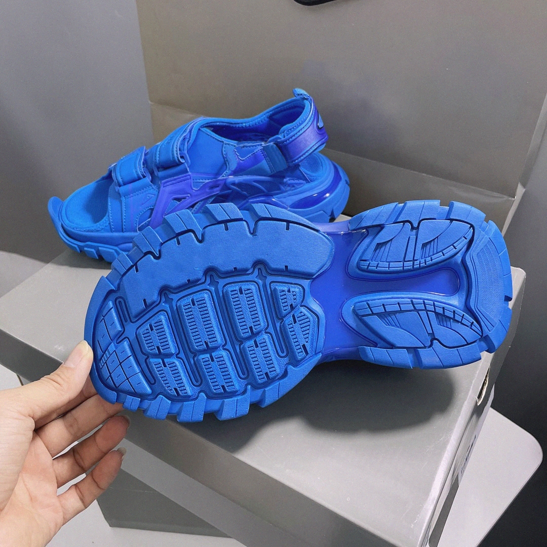 

2021 track sandals Platform Fashion men Women mens Sneakers slippers Pink White Black Blue Slides Beach Casual Shoes Thick bottomed sty Z7T5#