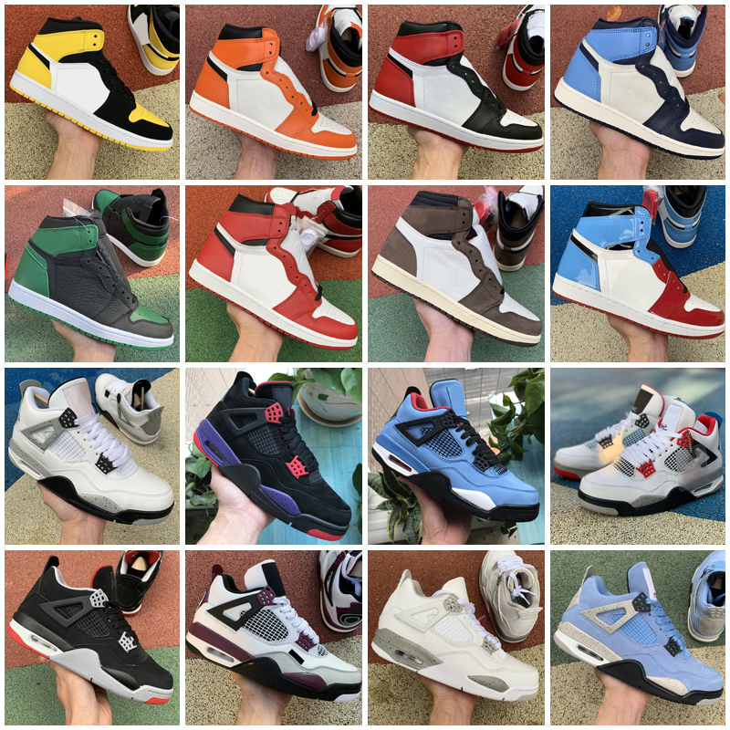 

Men Outdoor Shoes sneakers 1s University Blue Silver Toe 4s Fire Red Carmine 25th Anniversary 1 4 Raging Bull women trainer man Outdoors shoe, As shown 28