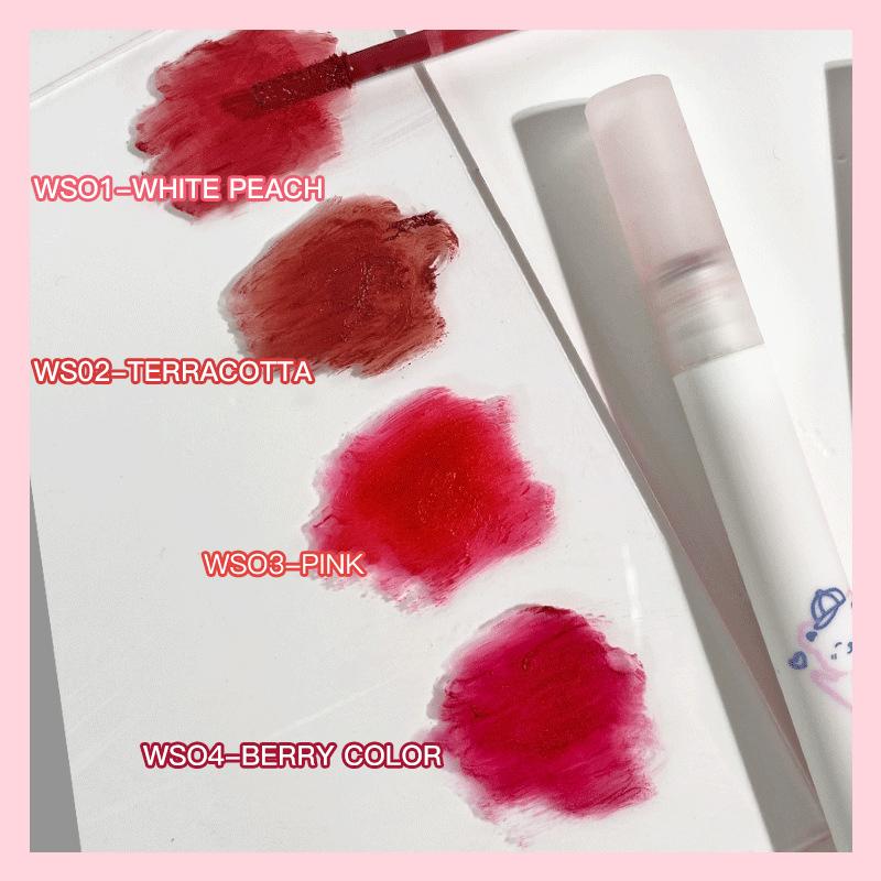 

Lip Gloss 4 Colors Velvet Matte Lipstick Waterproof Long Lasting Liquid Beauty Glaze Sexy Women Red Tint Makeup, 02