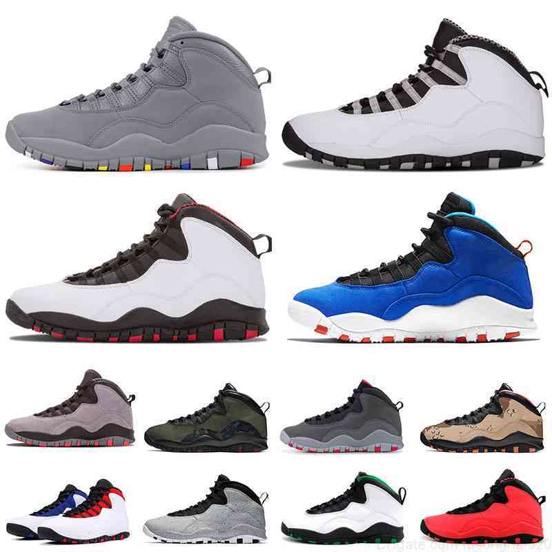

Original Men's Sports Trainers Jumpman 10 10s Basketball Shoes Seattle Westbrook CLASS OF 2006 Cement Steel Grey Smoke Tinker Chicago Powder, B0 seattle