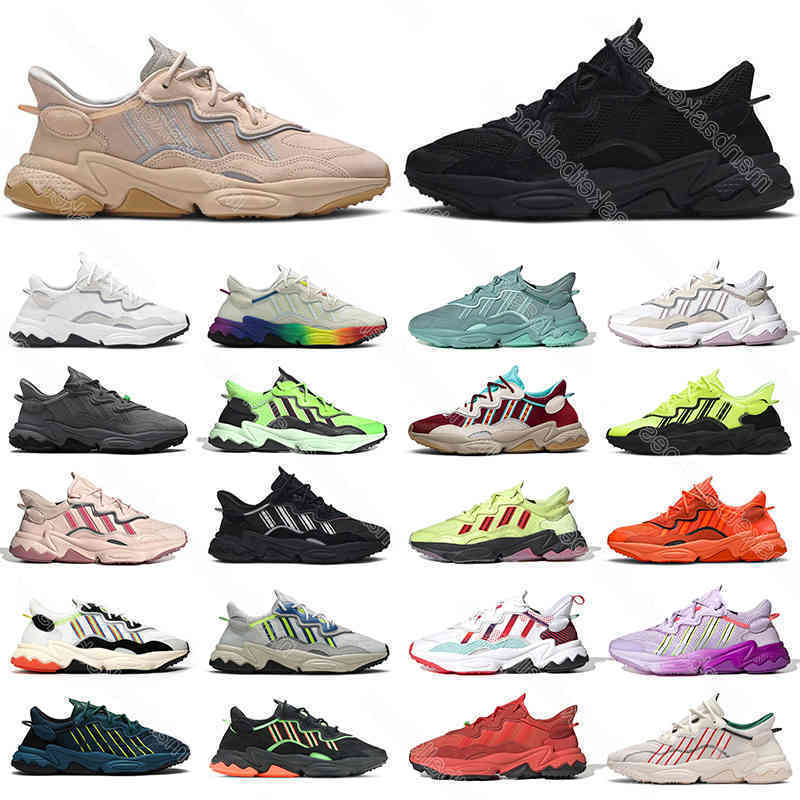 

2022 ozweego men women running shoes Black Carbon Cloud White Grey Solar Green Pale Nude Oswego Bold Orange Vapour Steel mens trainers outdoor, 22