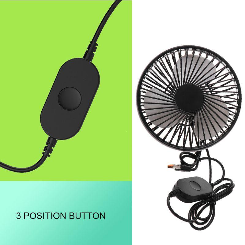 

Hubs W3JD Universal 5V 360 Degree Rotation Adjustable Angle Car Air Vent USB Fan 3 Speed Electric Blower Cooling With ON OFF