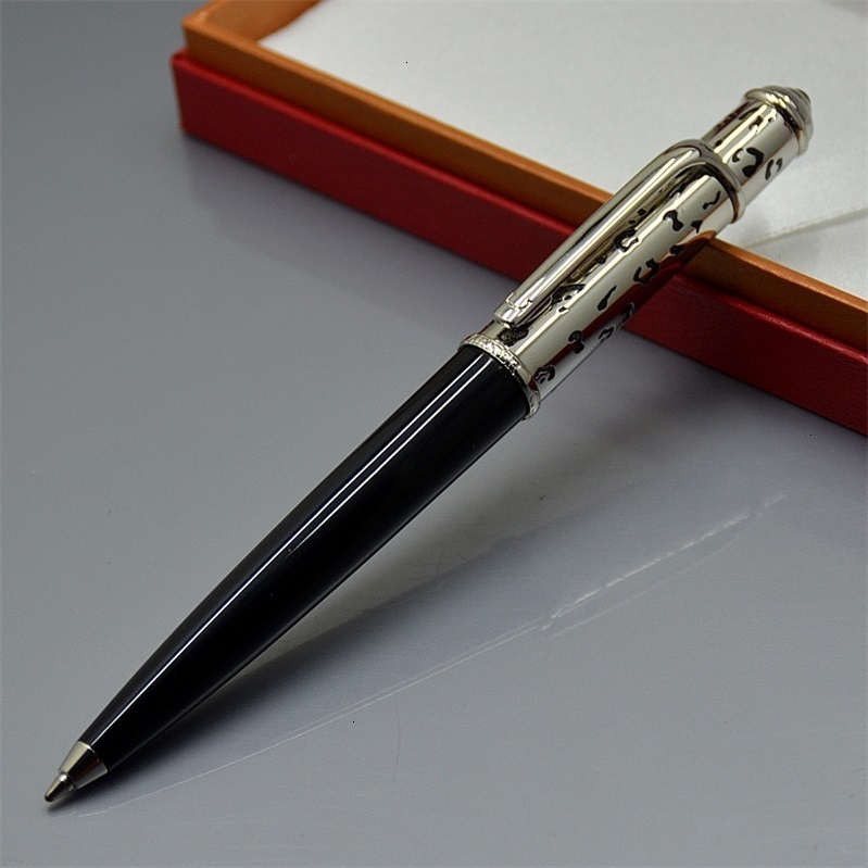 

Office luxury Black and Silver ballpoint pen fine Supplies stationery hot-sale Write refill pens for festival Gift, Blue;orange