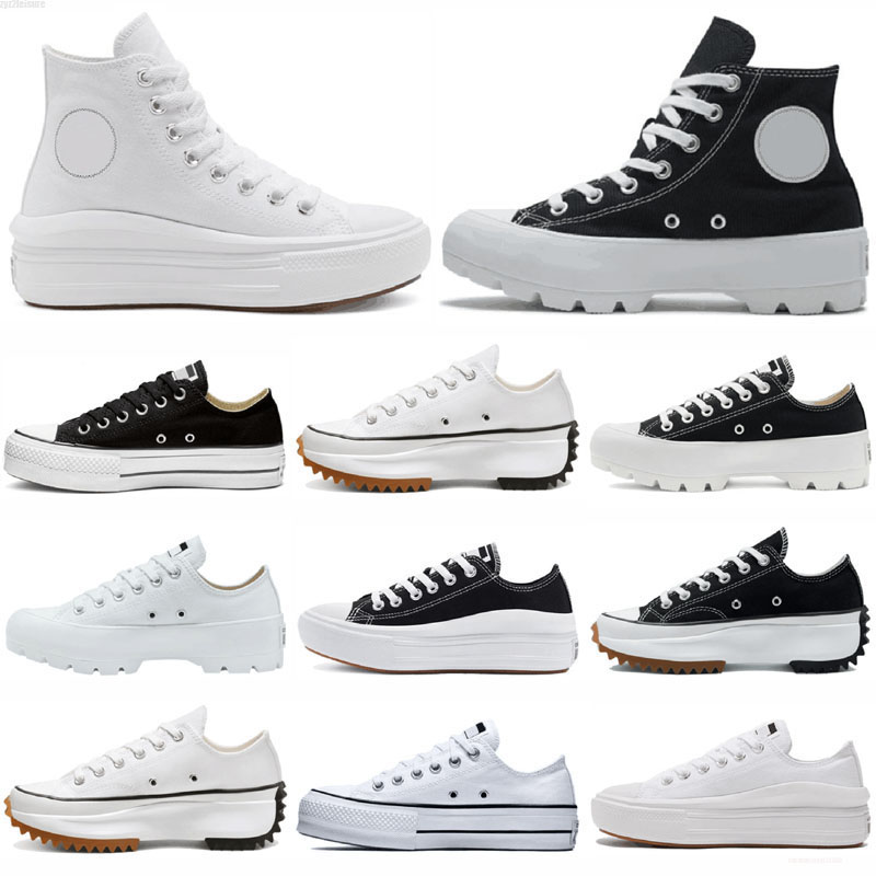 

Women Run Star Hike Casual Shoes Leopard Orange Black Yellow Purple white High top stars Classic Thick bottom Canvas, Color 8