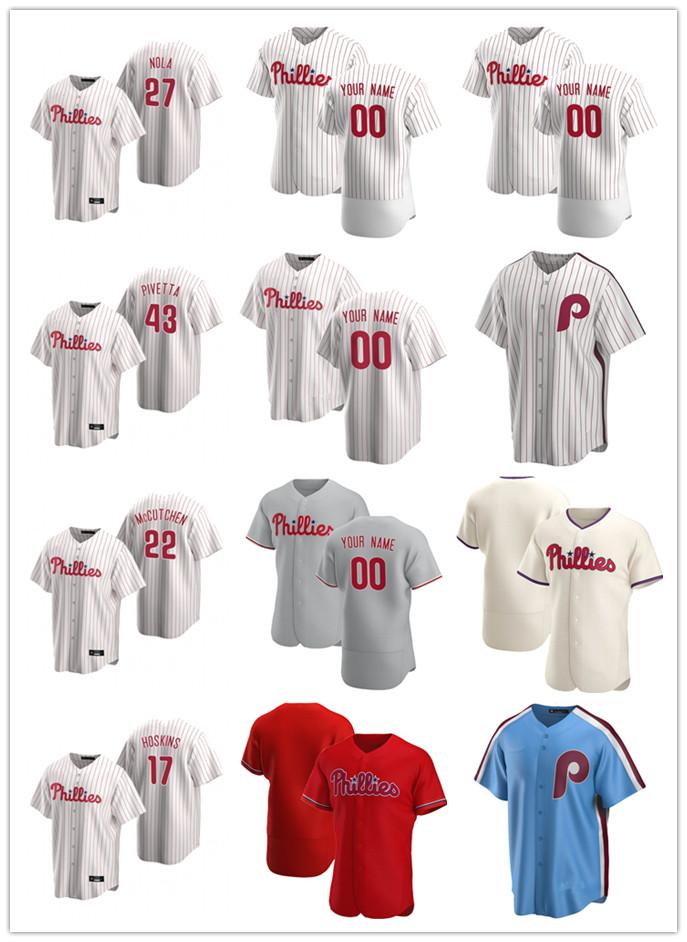 

Custom Jersey Mens Philadelphia Phillies 17 Rhys Hoskins 22 Andrew McCutchen 27 Aaron Nola 43 Nick Pivetta Baseb, Blue;black