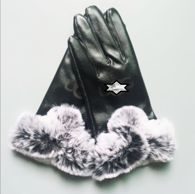 

Genuine lambskin bow gloves touch screen grey high grade sheepskin lady