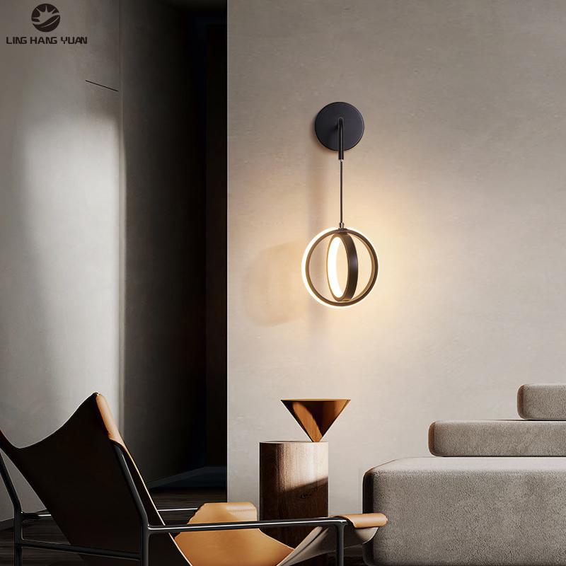 

Creative LED Wall Lamp For Living Room Bedroom Modern Bedside Lights Home Indoor Sconces Gold Black