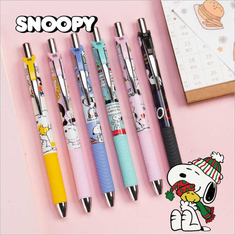 

Pen Heshuo hs-0918 card Snoopy student office 0.5 black press neutral signature
