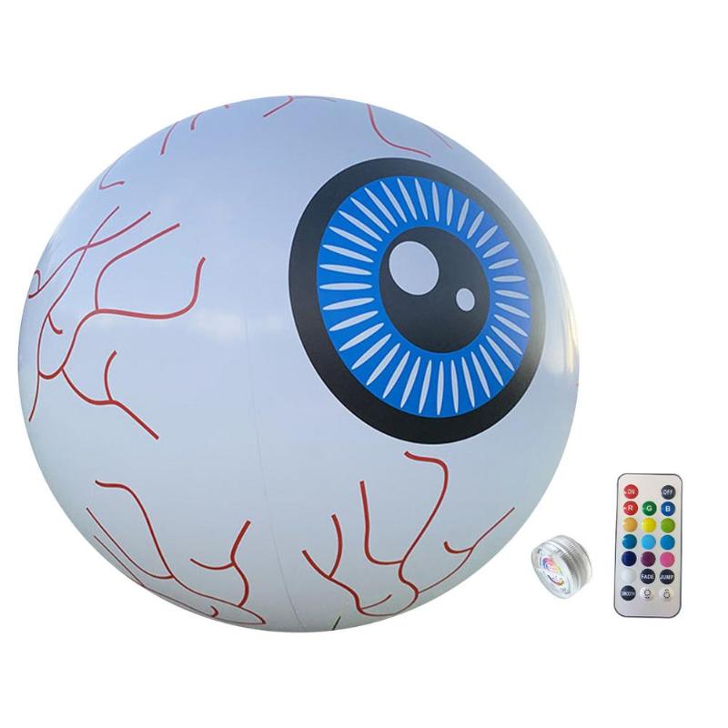 

Party Decoration Halloween Inflatable Eyeballs Remote Controlled LED Glowing Eyeball Garden Round Death Creep Spooky Toy