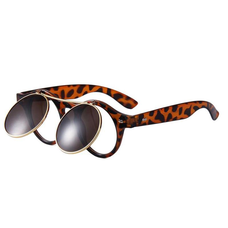 

Fashion Sunglasses Frames HBK Classical Flip Up Round Shade Retro Vintage Men Women Punk Unisex Eyeglasses UV400 K35006