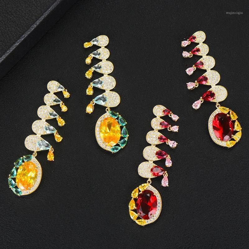 

Dangle & Chandelier Blachette Charms Crystal Earrings Trendy Statement Water Drop For Women Party Fashion High Quality Jewelry