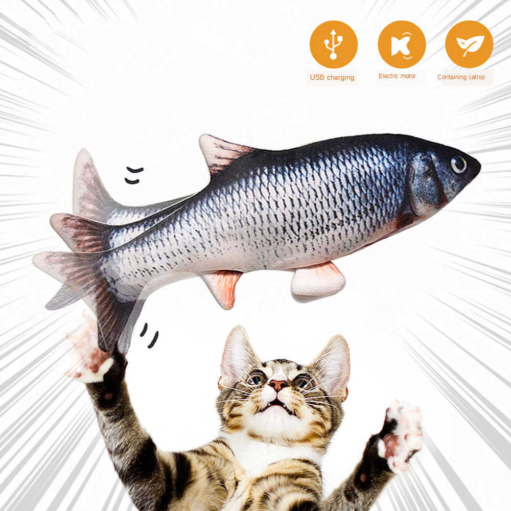 

3D Fish Shape Cat Toy Interactive Gifts Fish Catnip Toys Stuffed Pillow Doll Simulation Fish Playing Toy for Pet Soft Plush H0830