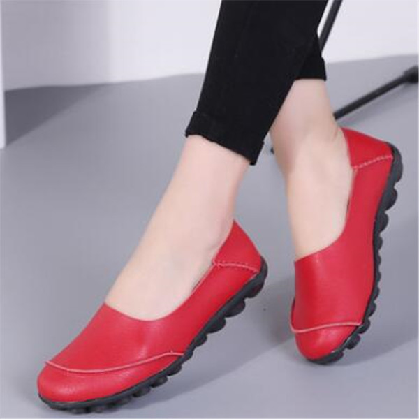 

Large size 35-44 Spring and summer peas shoe women's mother shoes flat casual pregnant women beef tendon soft sole