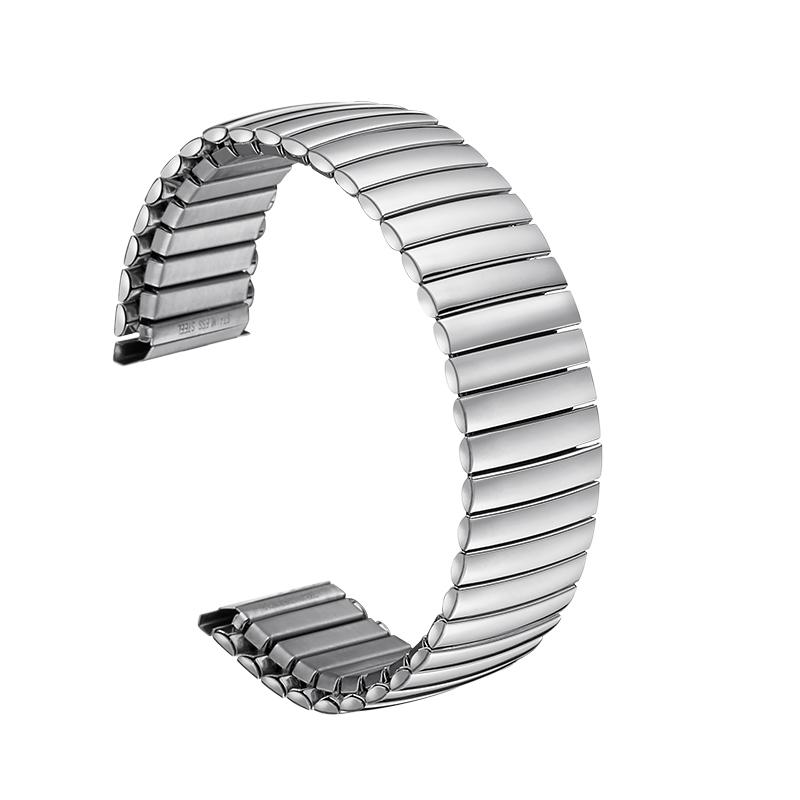 

Watch Bands Universal Milanese Watchband Silver Stainless Steel And Black 20mm Strap Replacement Bracelet Band SW002