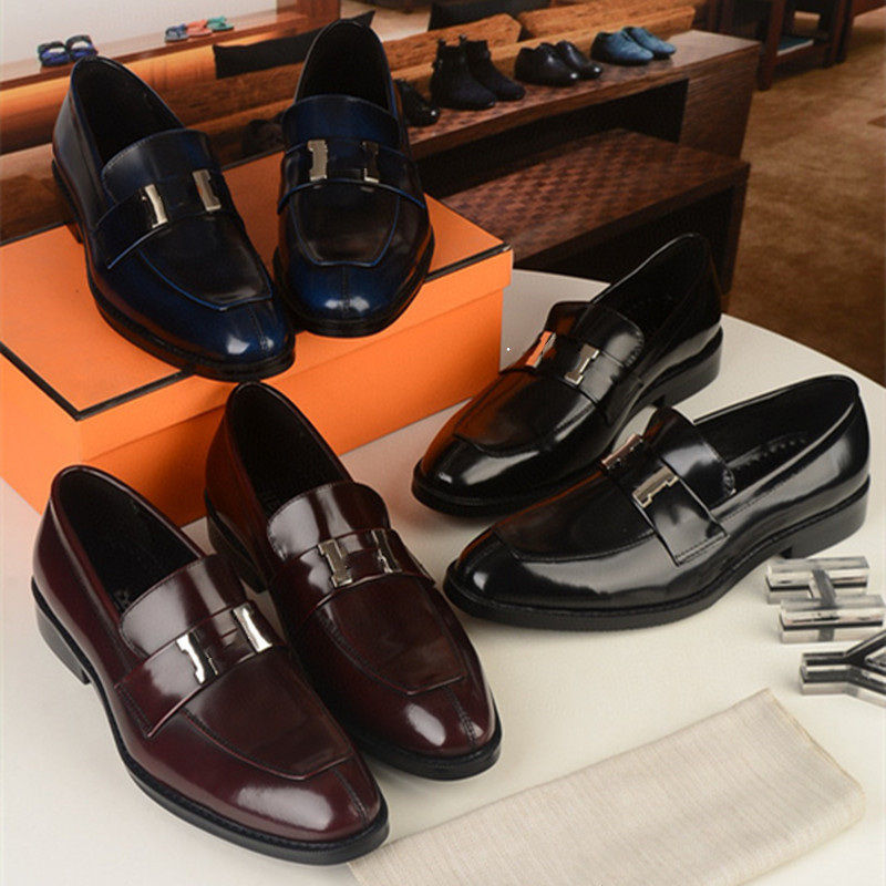 

2021 Size 38 45 Fashion Real Leather Men Dress Shoes Pointed Toe Bullock Oxfords Shoes For Men, Lace Up Designers Brand Men Shoes, Style 11