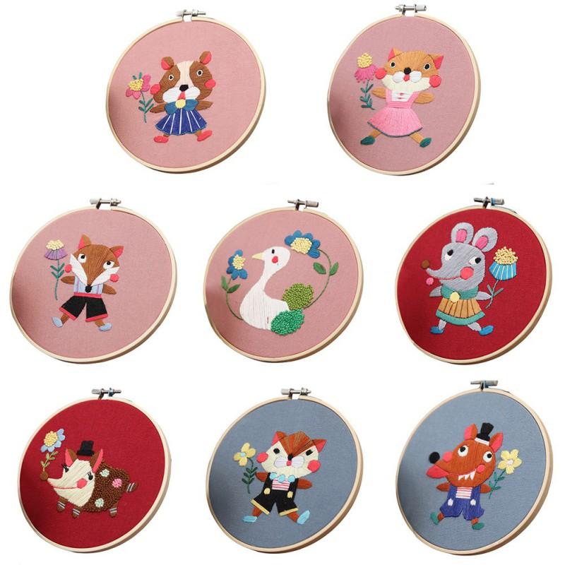 

Other Arts And Crafts Cartoon Embroidery Material Package Kits Continental Stereo Set Handmade Creative Fabric Gift Small Painting Decor