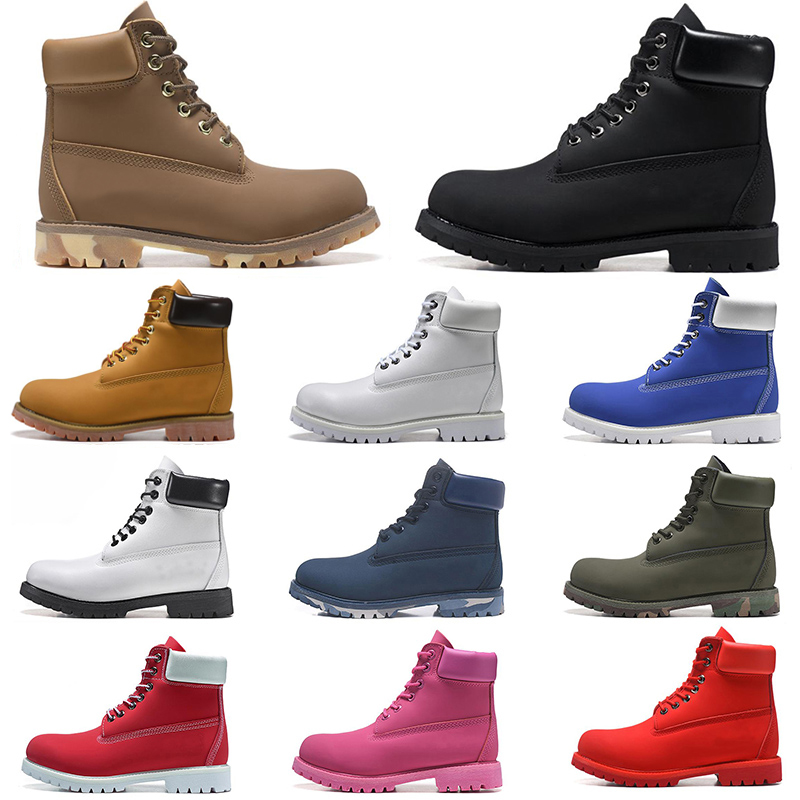 

Mens Womens Leather Boots Shoes Ankle Winter Boot For Cowboy Yellow Red Blue Black Pink Hiking Work 36-45 Fashion Boots Designer, 36-40