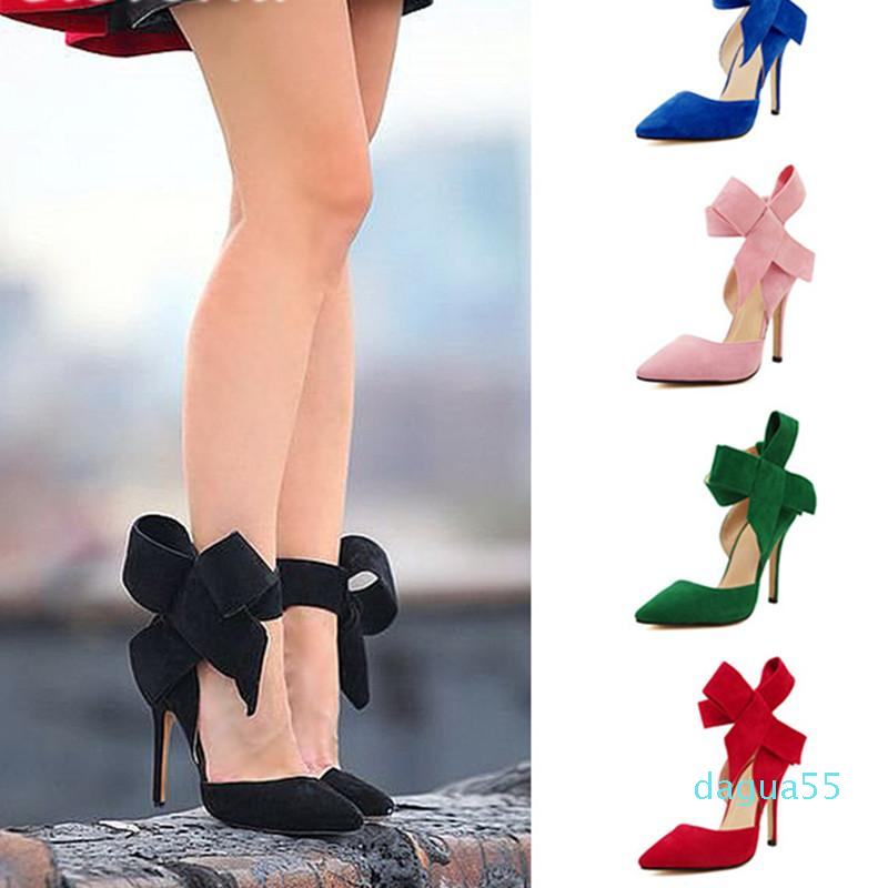 

2021 Women's Fine Heel Hollow Pointed Sandals, Red
