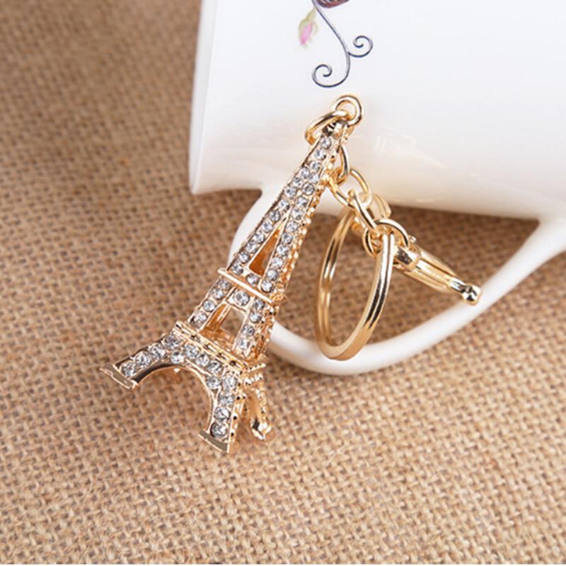 

Keychains Eiffel Tower Keychain Our Rhinestone Key Chain Ring Decoration Holder For Keys Souvenirs Paris T