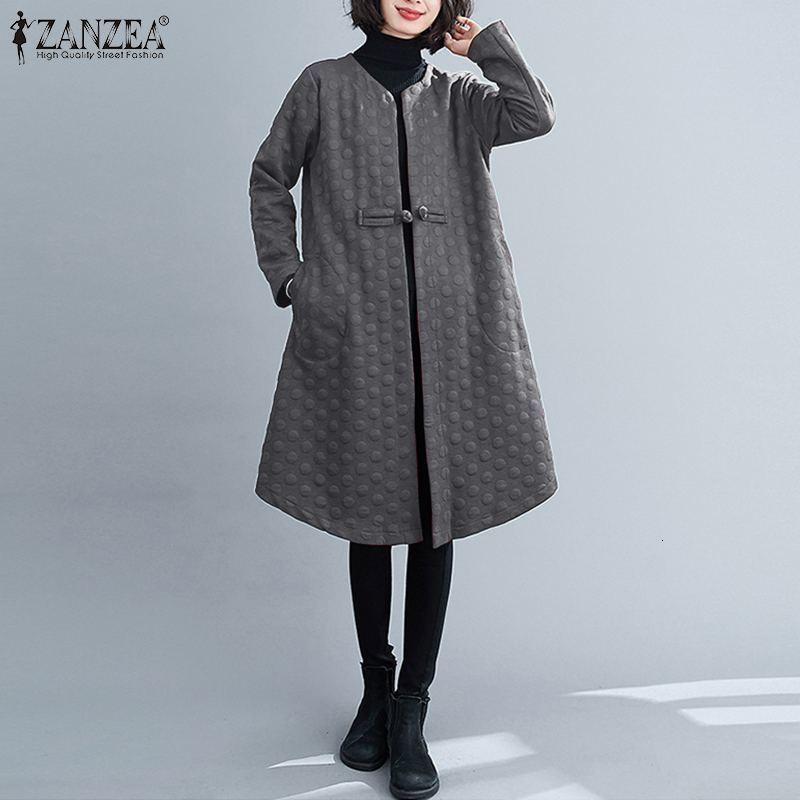 

Women's Jackets Kaftan Soild Coats Casual Long Sleeve Outwears 2021 Pleated Female Button Overcoats Tops Oversized 5XL 7LFV, Black