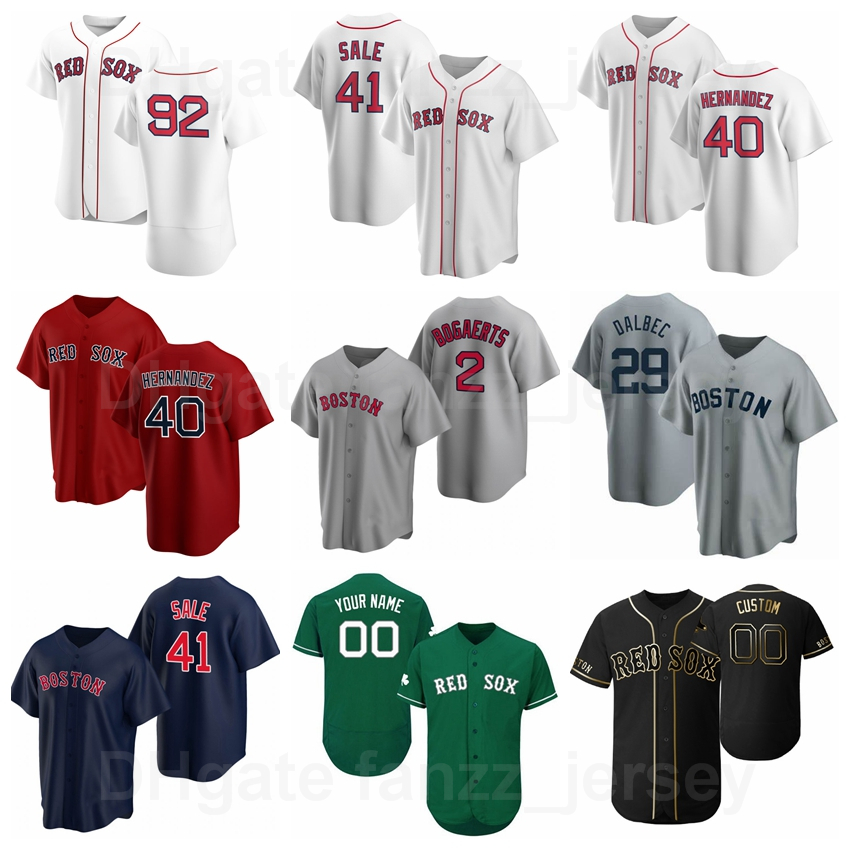 

Baseball 40 Marco Hernandez Jersey 2 Xander Bogaerts 92 Jarren Duran 29 Bobby Dalbec 41 Chris Sale 11 Rafael Devers 28 JD Martinez All Stitching Custom Name Number, Men flexbase