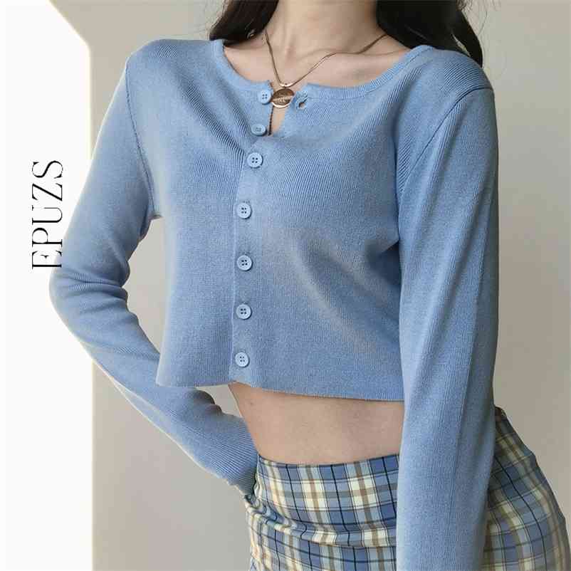 

Vintage black red cropped cardigan Women crop Sweater Korean button knitted cardigans casual womens sweater 210521, Deep green