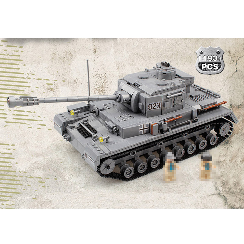 

kazi KY82010 Military Building Blocks Toy Panzer IV F2 Tank Model PZKPFW Panzerkampfwagen 923 Armored Forces Gift For Boy