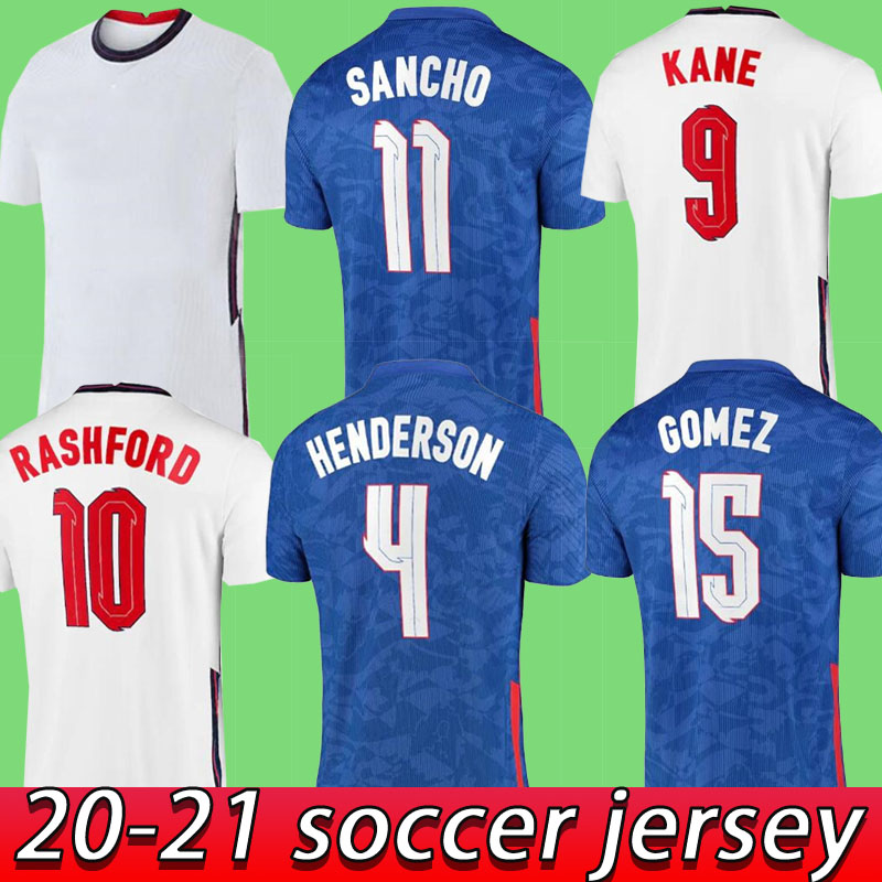 

top qualtiy Soccer Jersey 20 21 Home Away STERLING KANE RASHFORD SANCHO MOUNT ABRAHAM DELE 2021 Football Shirt Size S - 4XL, Gray