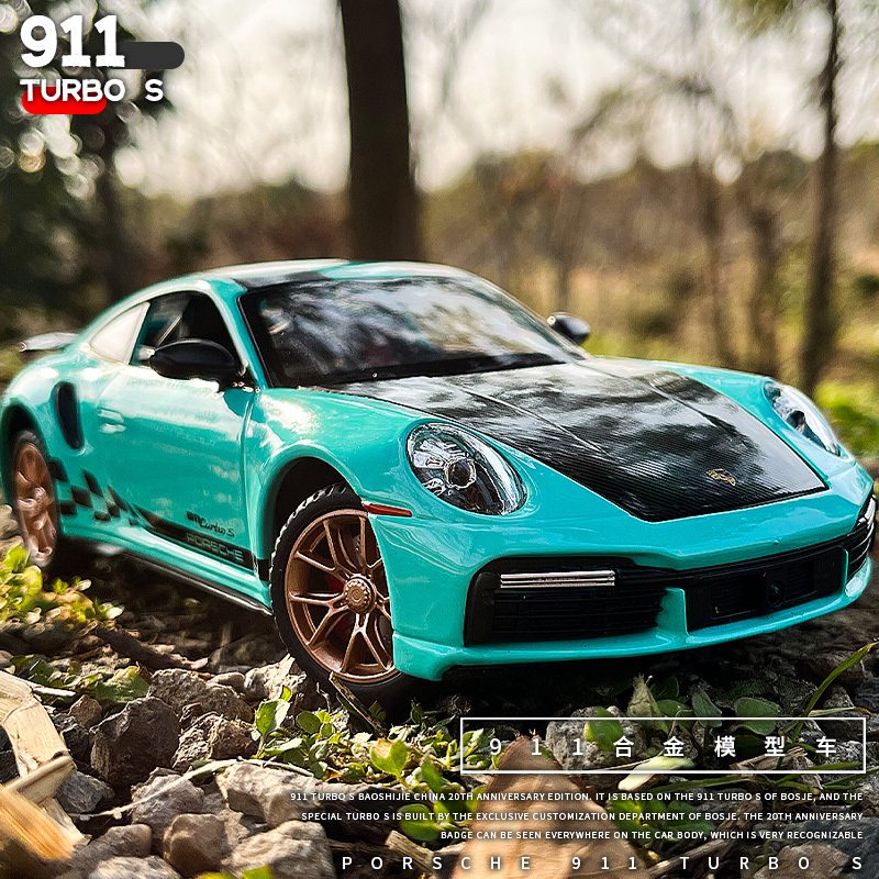 

Diecast Model Cars 1/24 Porsches 911 TARGA 4S Turbo S Alloy Sports Car Model Diecasts Metal Toy Car Model Simulation Sound Light Childrens