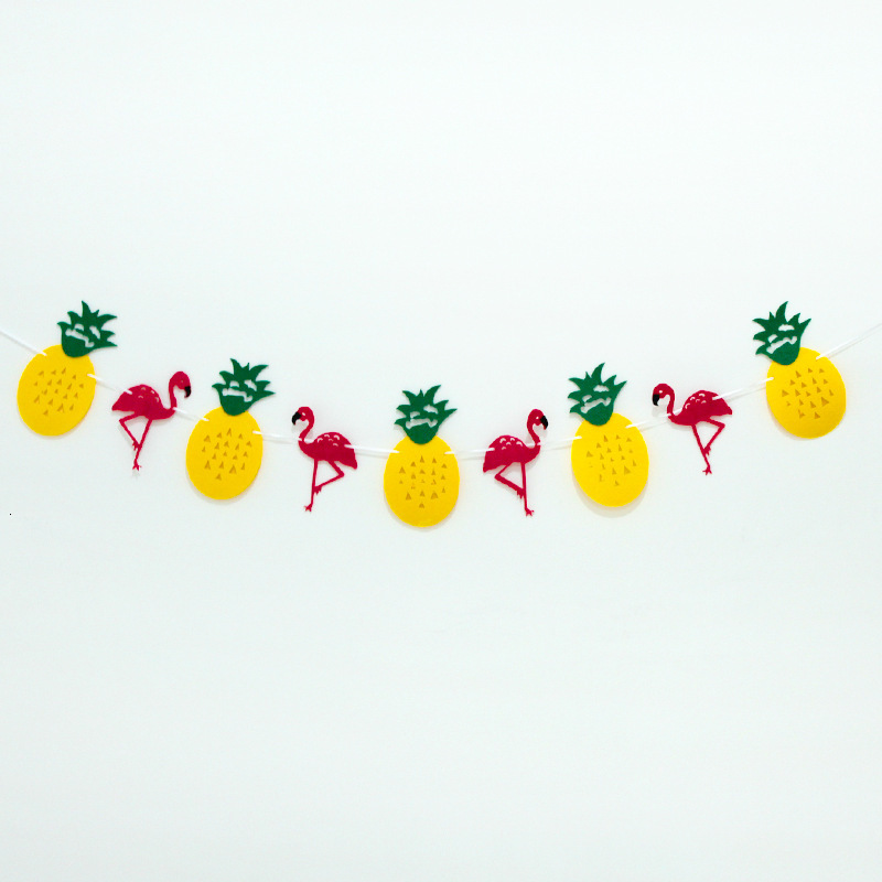 

straight children's party decoration tropical rain fort flamingo pine fashion theme pull flower pendant