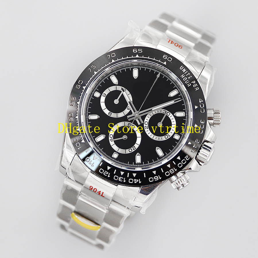 

N Factory Watches 904L With Original Box Mens 40mm Black 116500 Correct card number 116500 Diving 4130 Mens Automatic Waterproof Watch