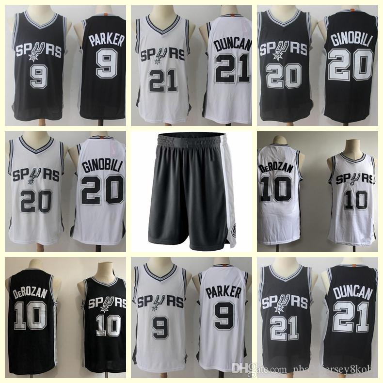 

Men San Antonio Spurs Tim Duncan Manu Ginobili court basketball jersey;, Black;red