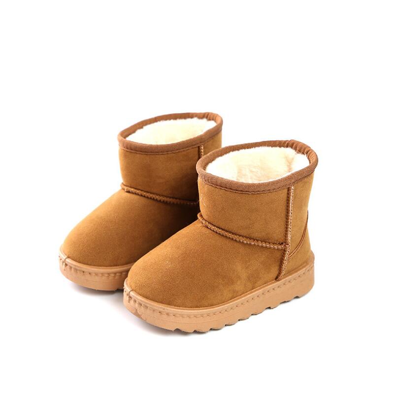 

Winter Baby Girls Snow Boots Warm Kids For Children New Toddler Princess Child Shoes Non-slip Flat Round Toe, Grey